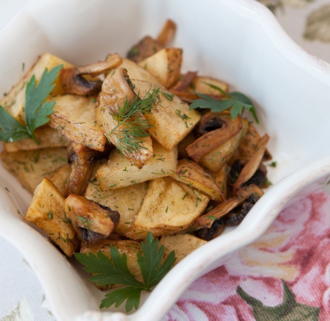 Картофель с грибами