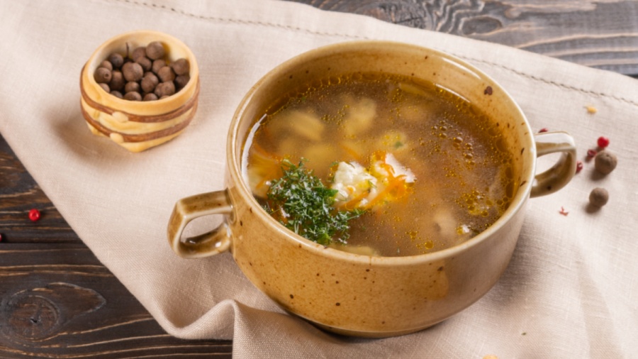 Супчик с куриными потрошками