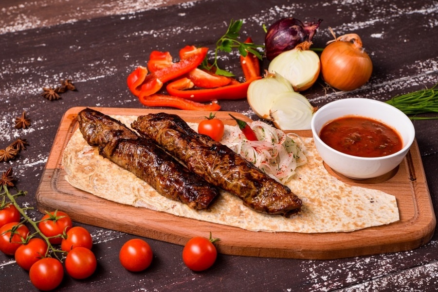Шашлык из говяжьей печени