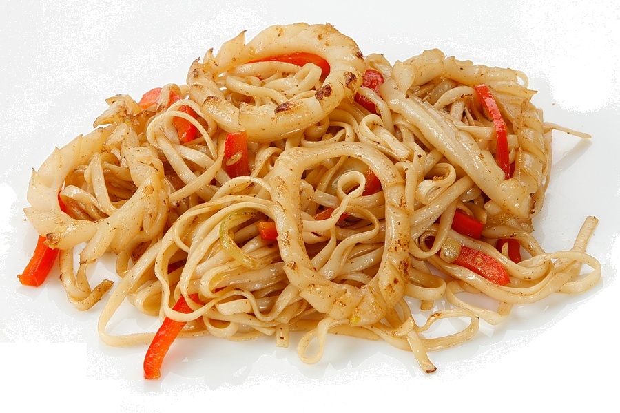WOK с морепродуктами и соусом