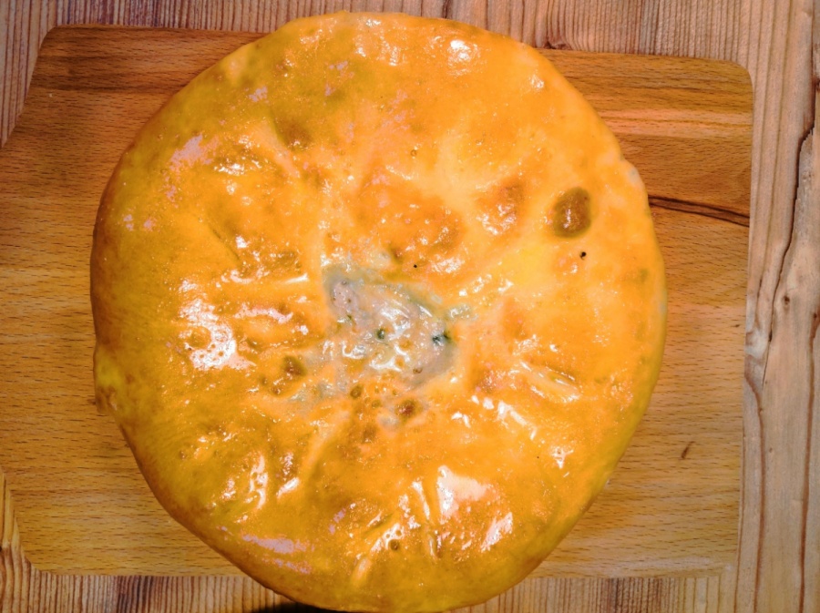 Пирог с курицей и сыром