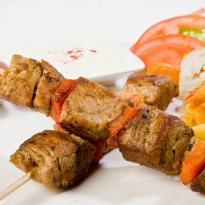Шашлычок свинина с овощами