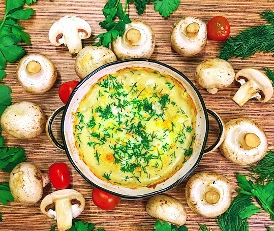 Цветная капуста, брокколи и ветчина