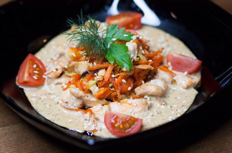 Теплый с курицей