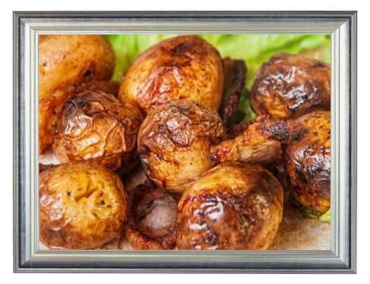 Картофель печеный с салом
