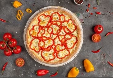 Пицца с курицей и болгарским перцем