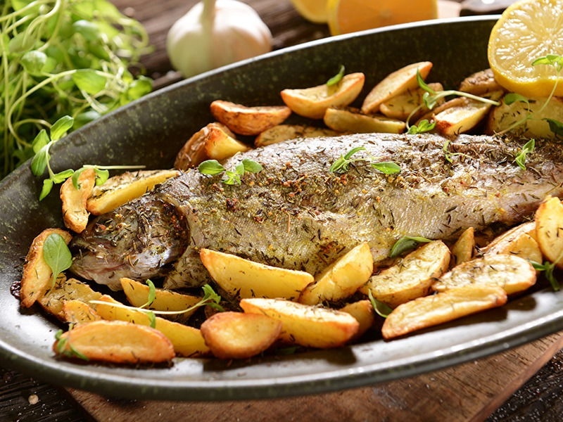 Скумбрия с картошечкой