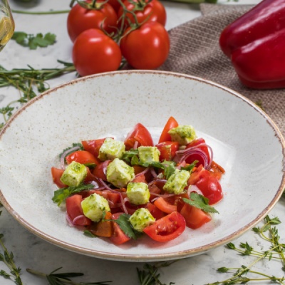Салат Кубанский с печеным перцем