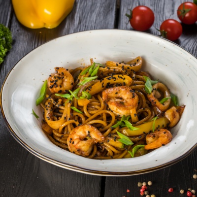 Лапша-WOK с морепродуктами